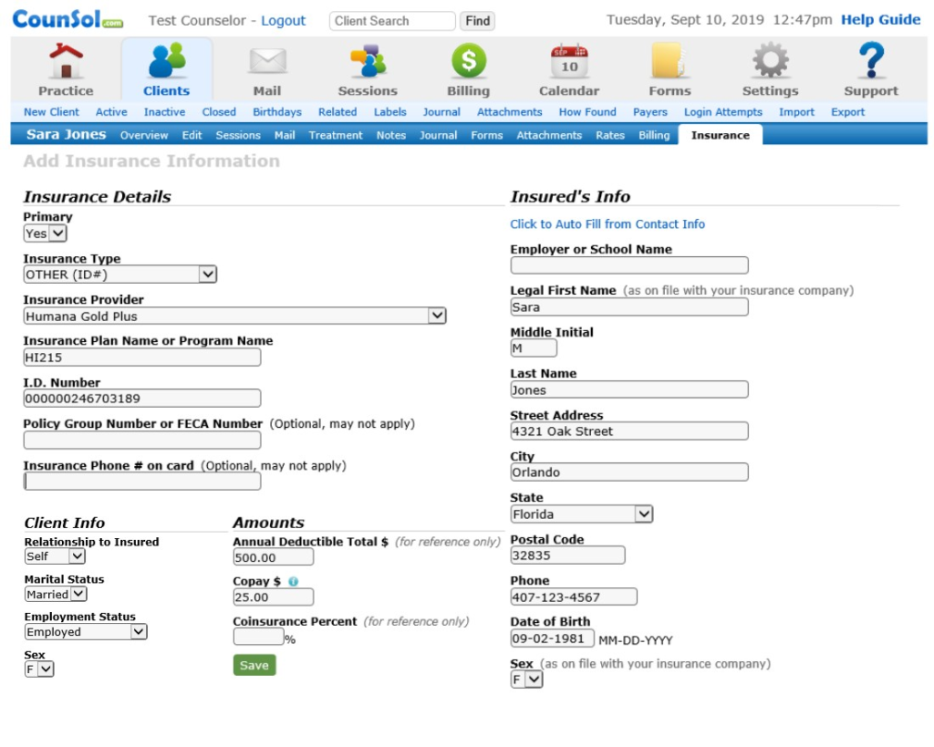 Therapy Billing Software