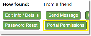 Portal Permissions Button