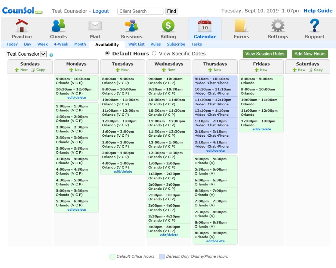 screenshot - set availability